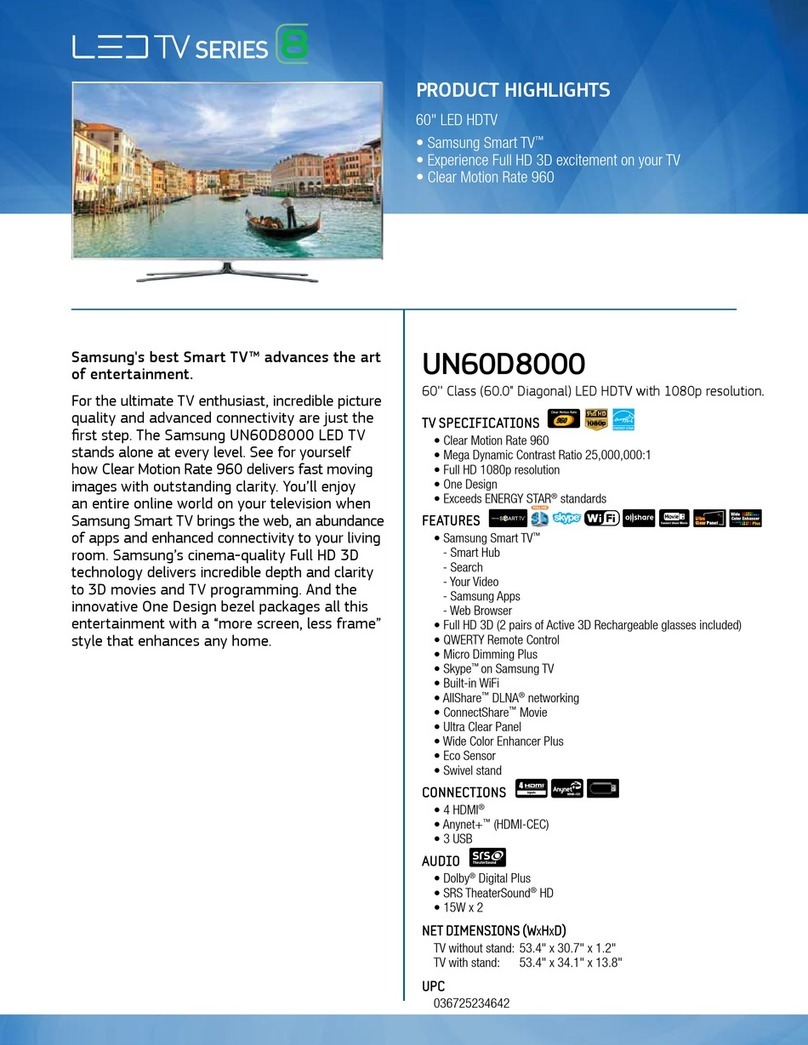 Samsung UN60D8000 Manuel utilisateur Samsung UN60D8000 Manuel utilisateur