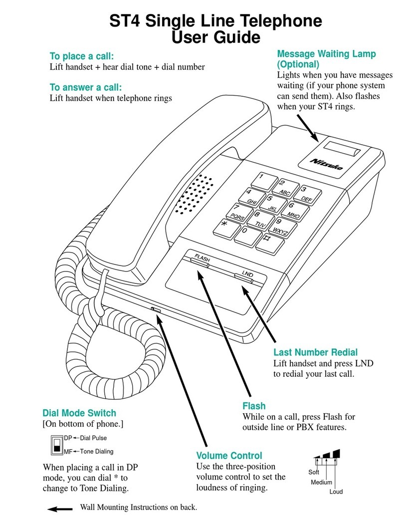 Nitsuko ST4 Manuel utilisateur