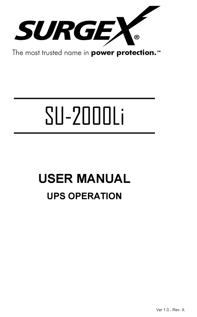 SurgeX SU-2000Li Manuel utilisateur