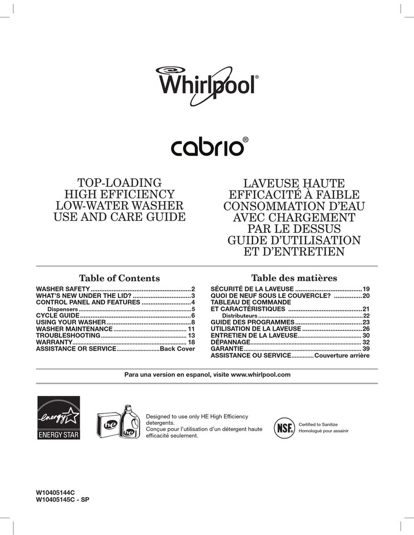 Whirlpool Cabrio,- WED7300X Manuel utilisateur