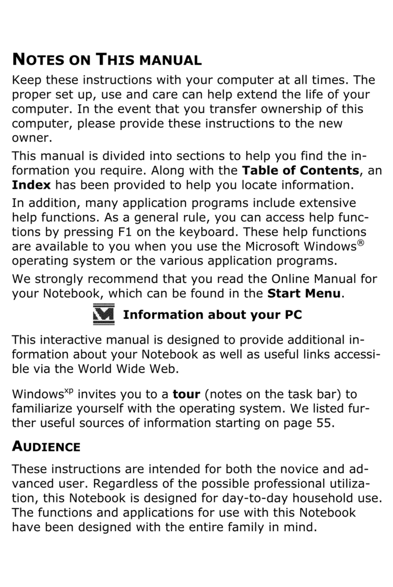 Medion Notebook Computer Manuel utilisateur