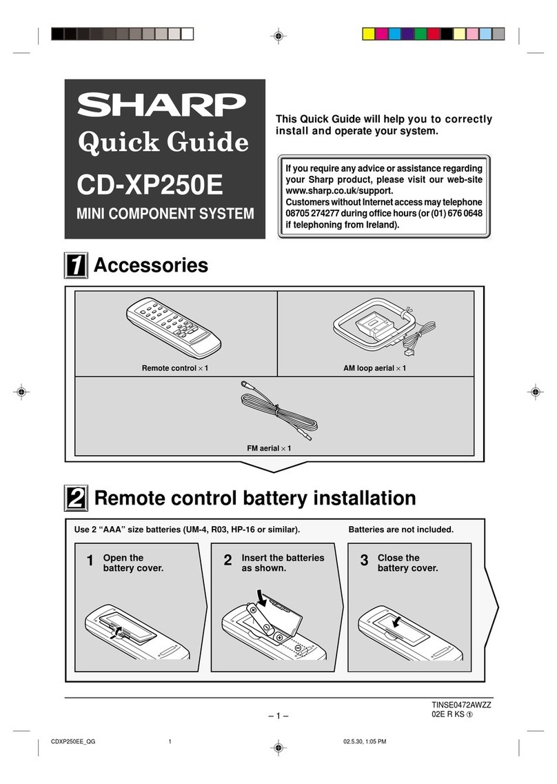 Sharp CD-XP250E Manuel utilisateur