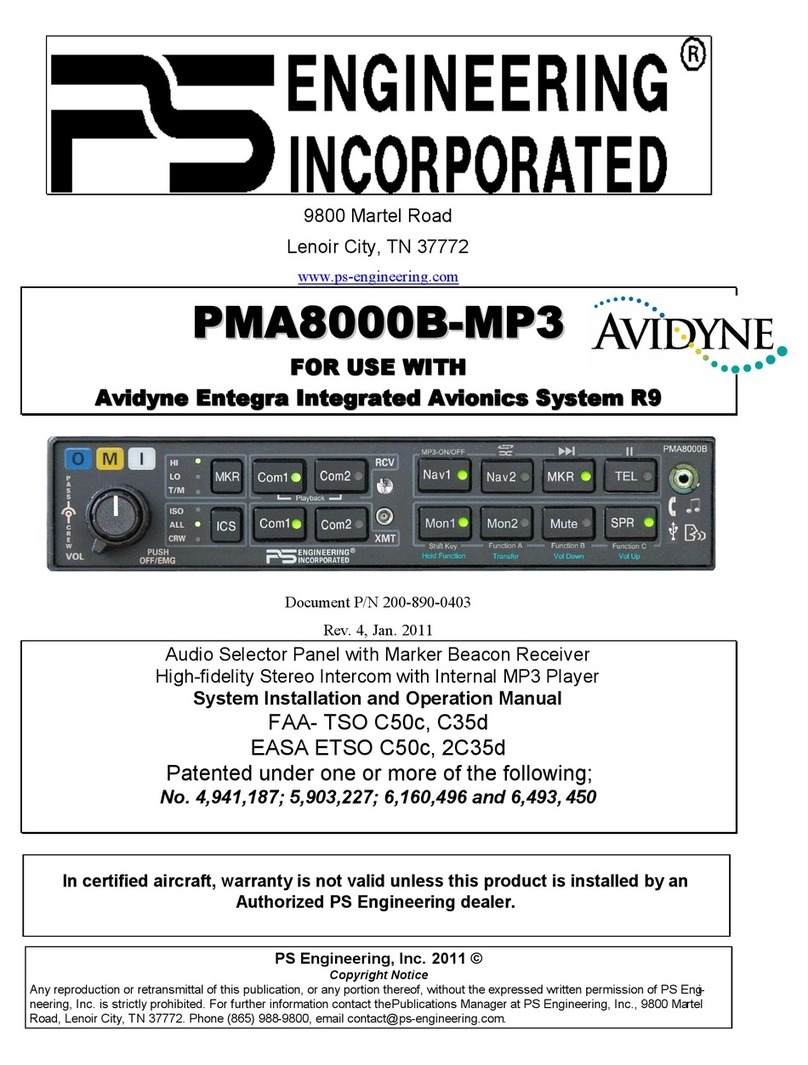 PS Engineering PMA8000B--MP3 Manuel utilisateur