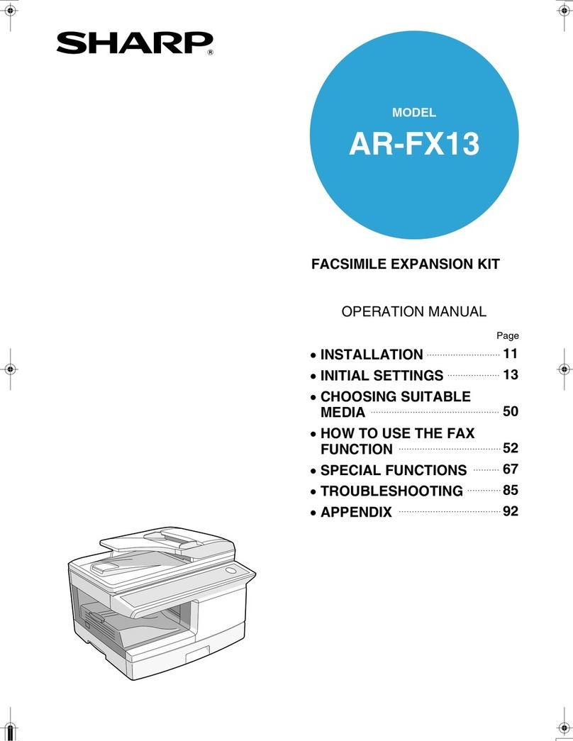 Sharp ARFX13 - Fax Interface Card Manuel utilisateur