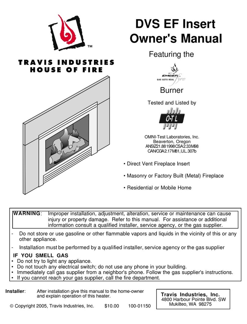 Travis Industries DVS EF Insert Manuel utilisateur