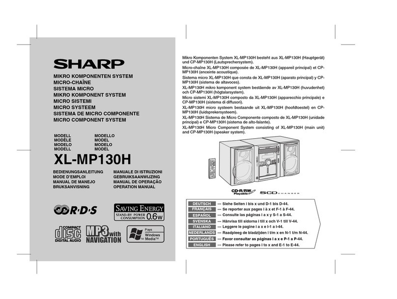 Sharp XL-MP130H Manuel utilisateur