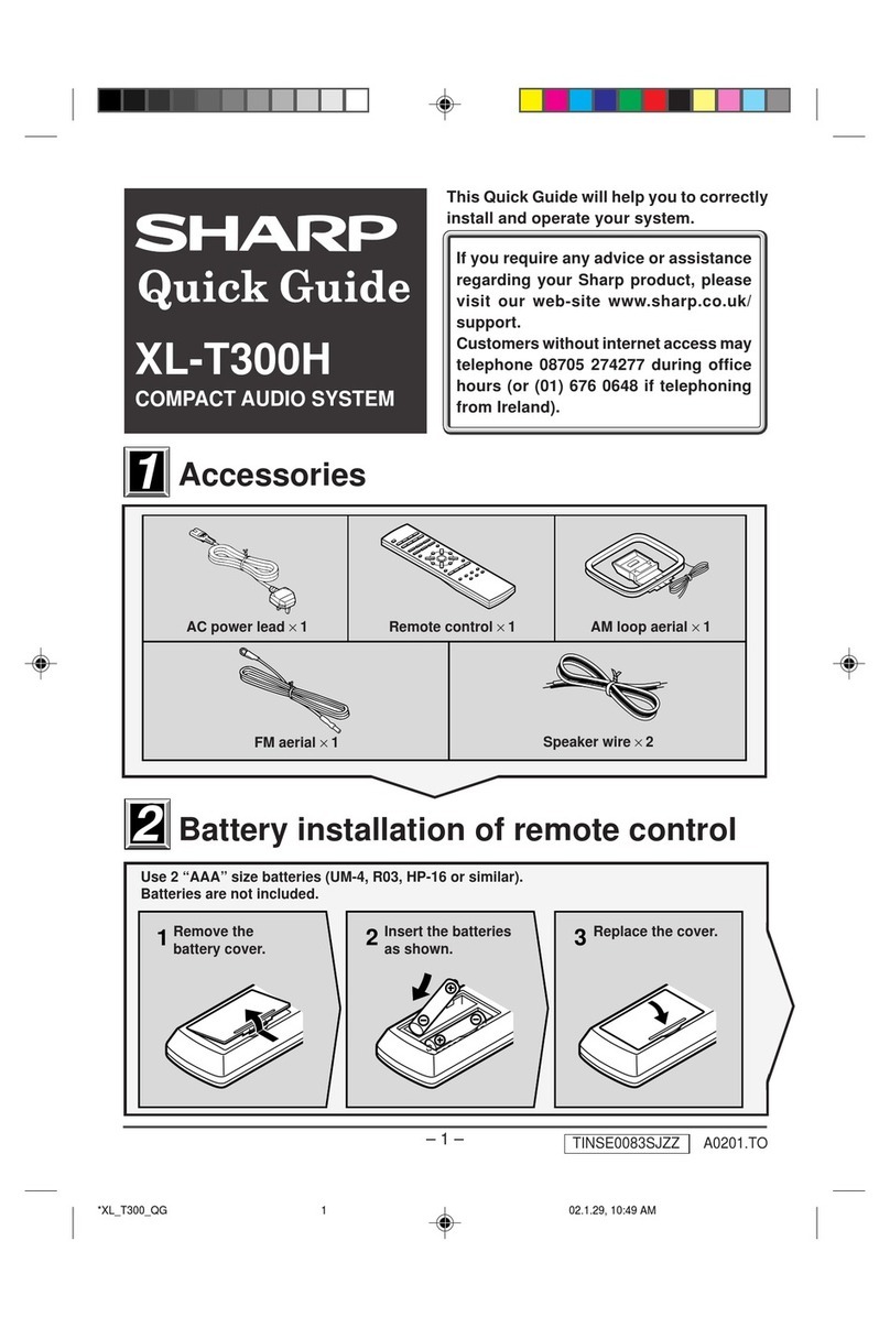 Sharp XL-T300H Manuel utilisateur