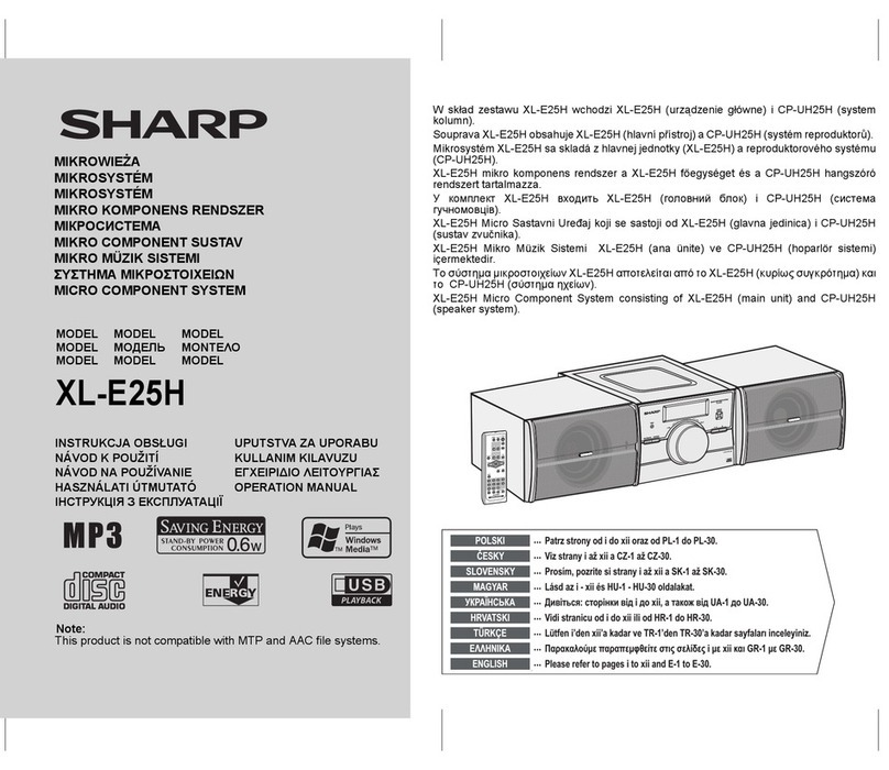 Sharp XL-E25H Manuel utilisateur