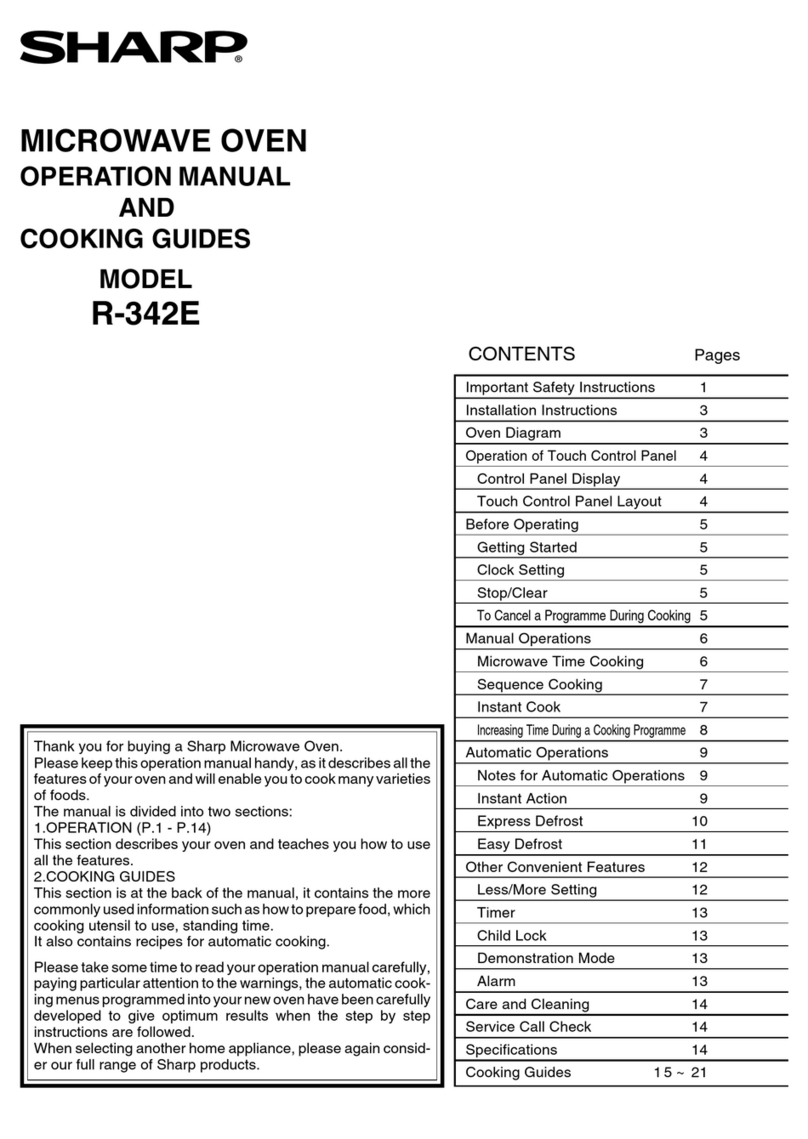 Sharp R-342E Manuel d'utilisation et d'entretien