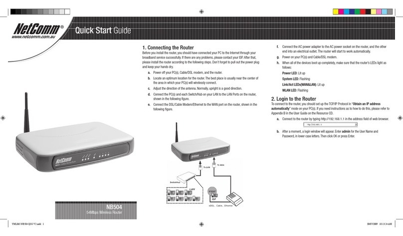 NetComm NB504 Manuel utilisateur