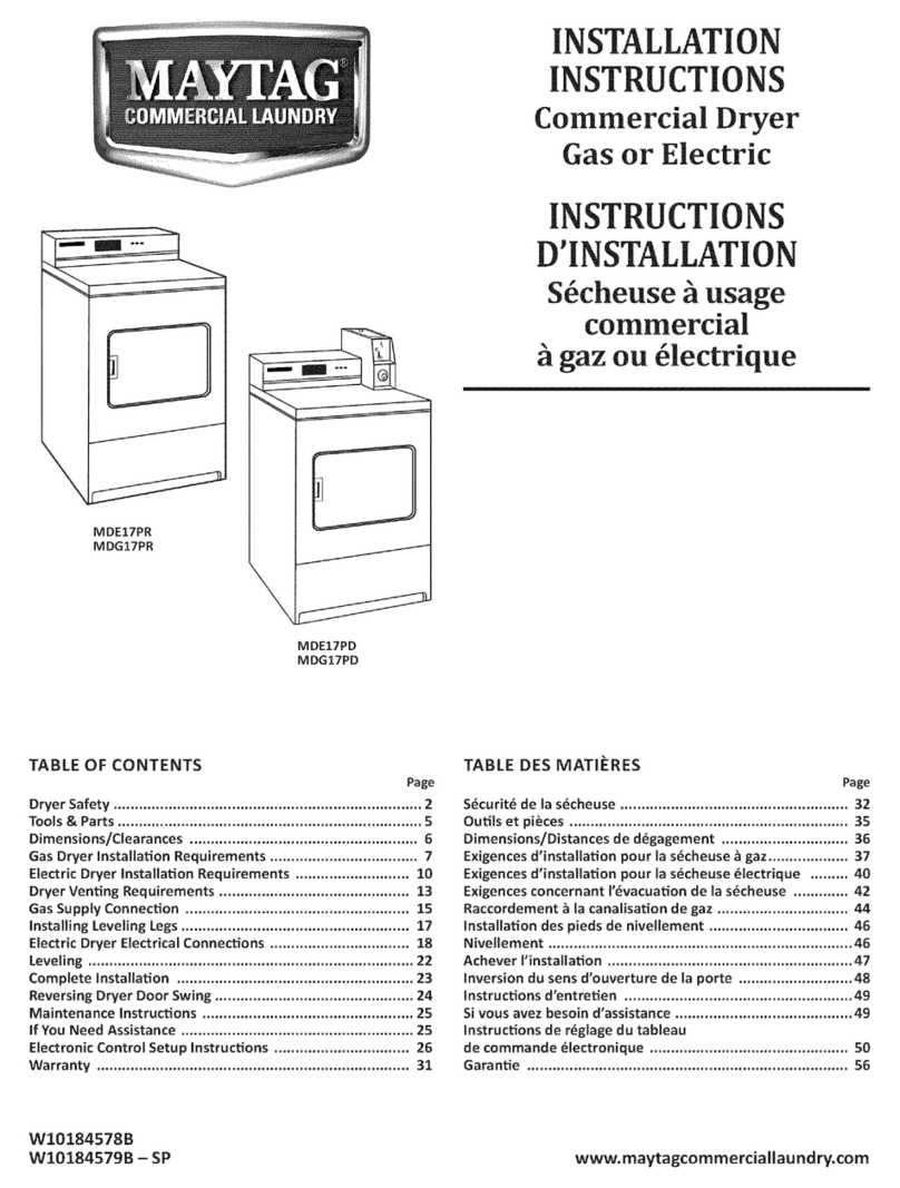 Maytag MDE17PR Manuel utilisateur