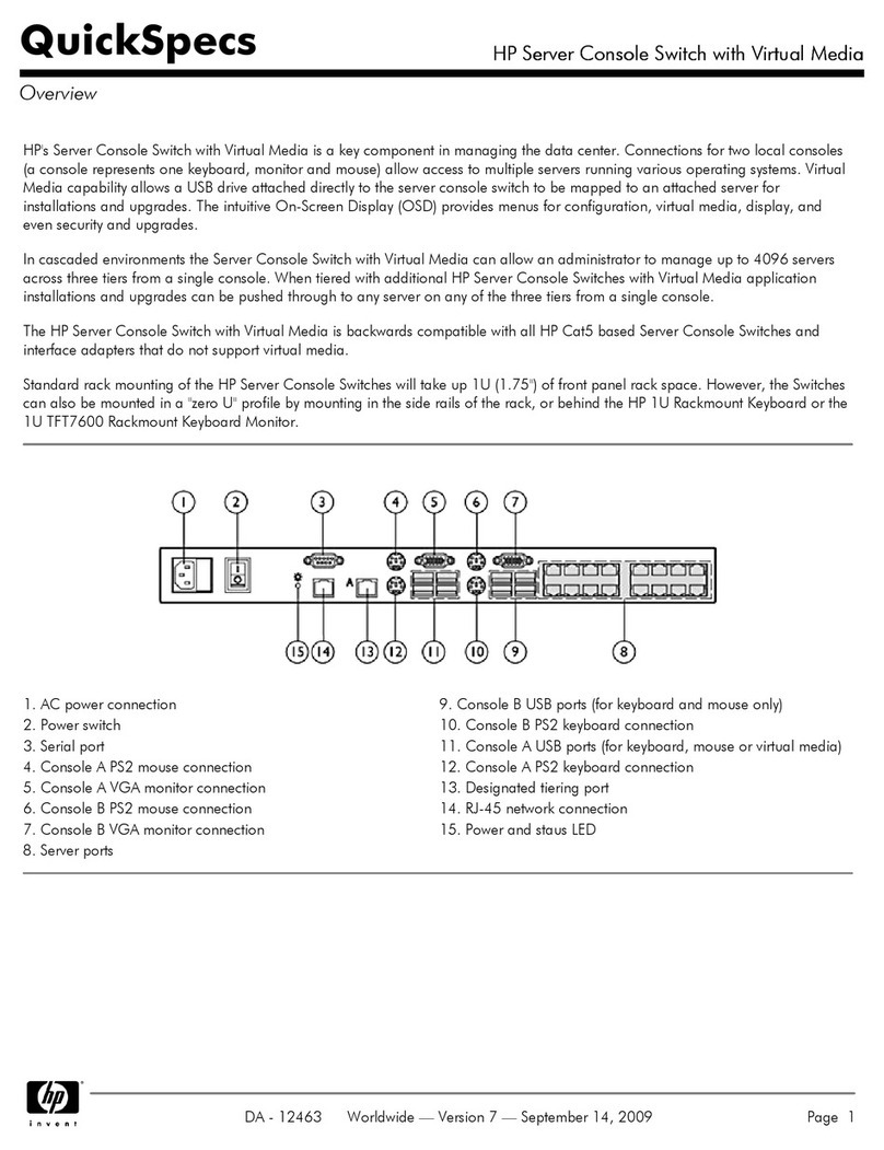HP Server Console Switch Guide d'installation