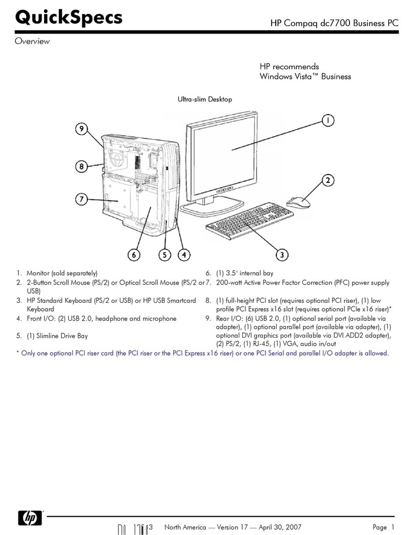 HP dc7700 - Convertible Minitower PC Guide d'installation