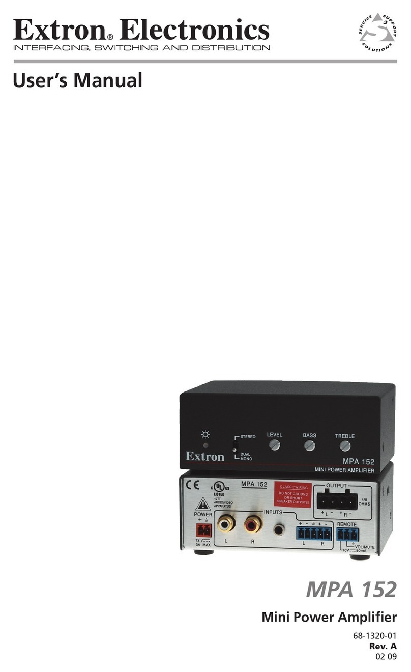 Extron electronics MPA 152 Manuel utilisateur