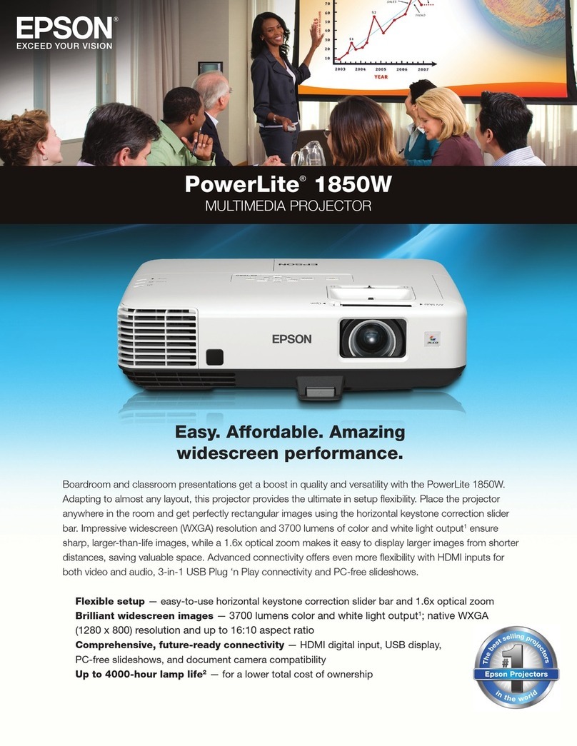Epson PowerLite 1850W Manuel utilisateur