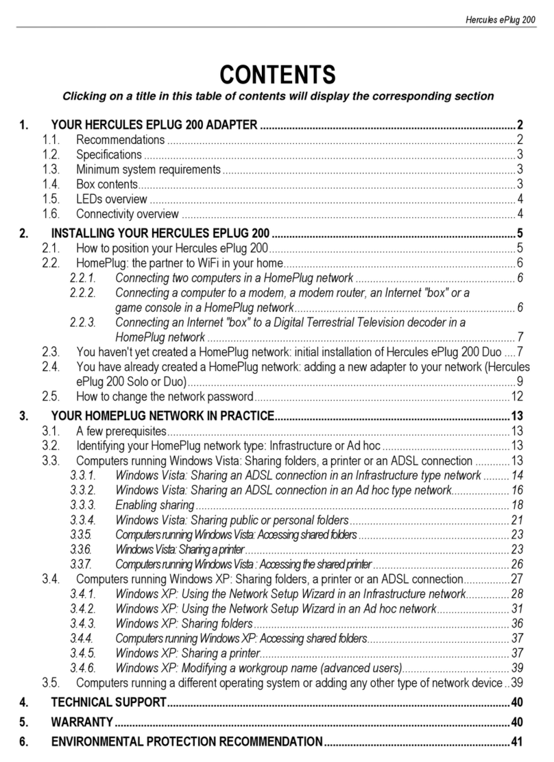 Hercules ePLUG 200 Manuel utilisateur Hercules ePLUG 200 Manuel utilisateur