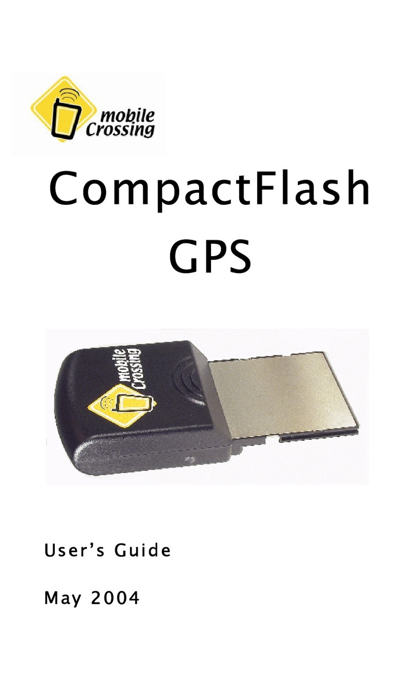 Mobile Crossing COMPACTFLASH GPS Manuel utilisateur Mobile Crossing COMPACTFLASH GPS Manuel utilisateur