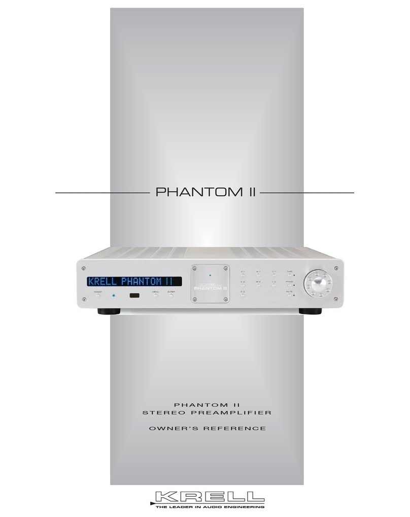Krell Industries PHANTOM II Guide de démarrage rapide