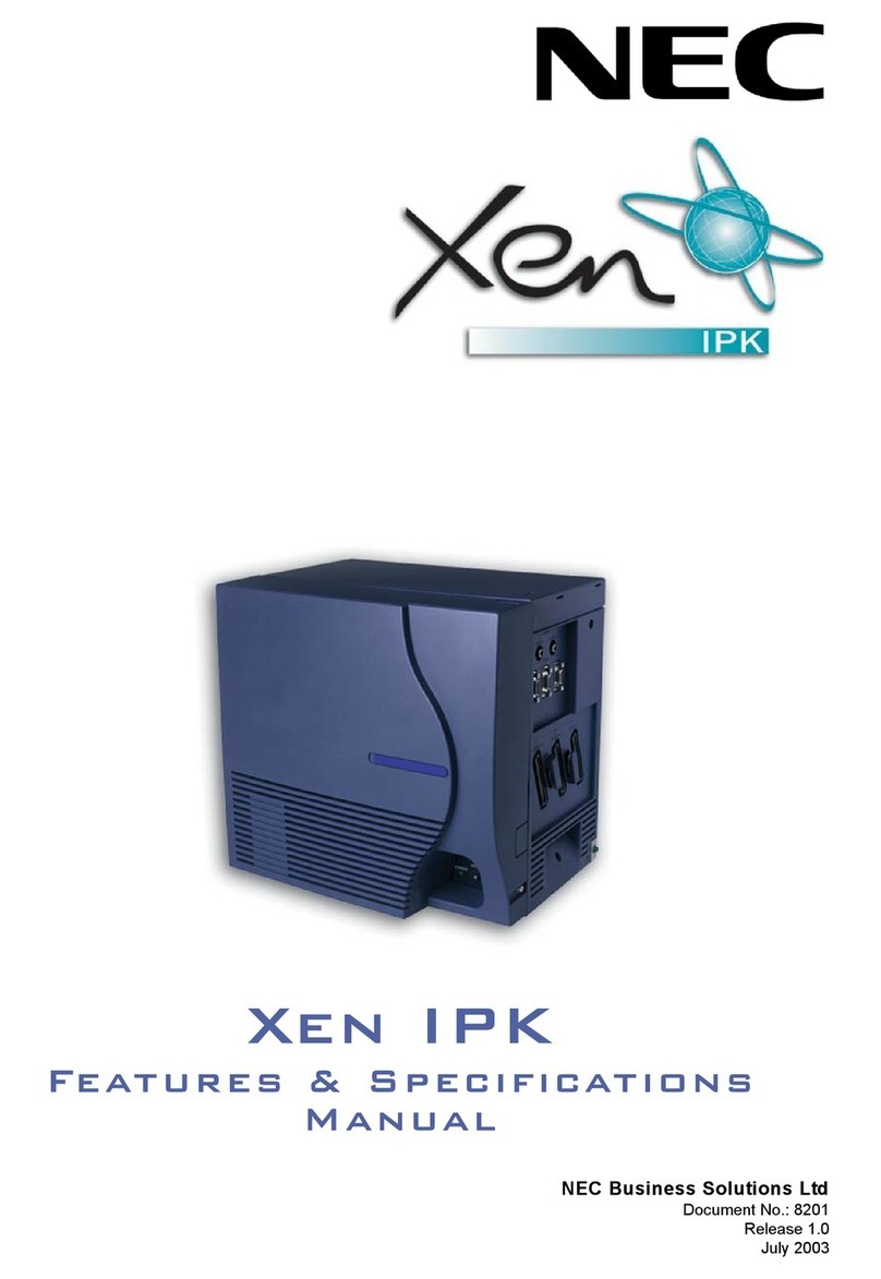 NEC XEN IPK DIGITAL TELEPHONE Manuel utilisateur