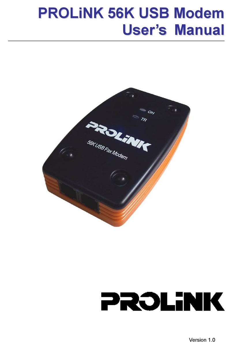 PROLiNK 56K Manuel utilisateur PROLiNK 56K Manuel utilisateur