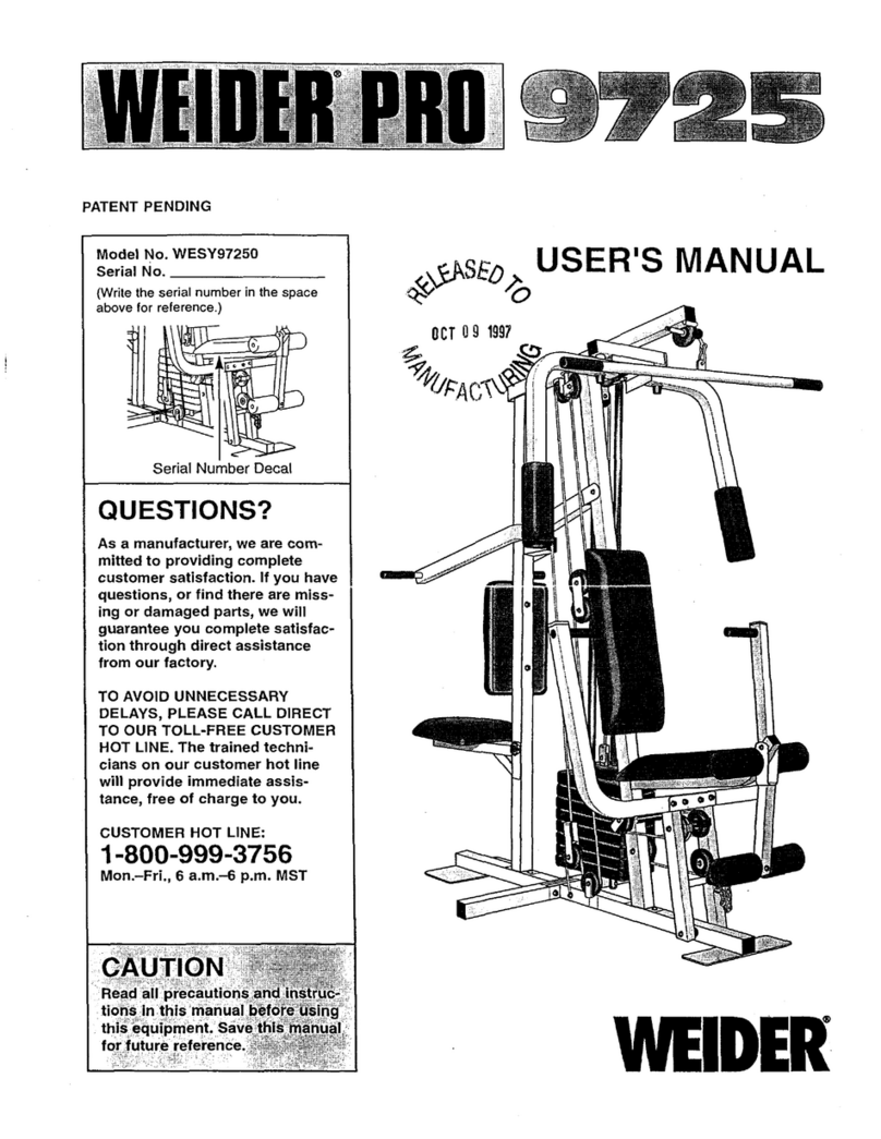 Weider Pro 9725 Manuel utilisateur