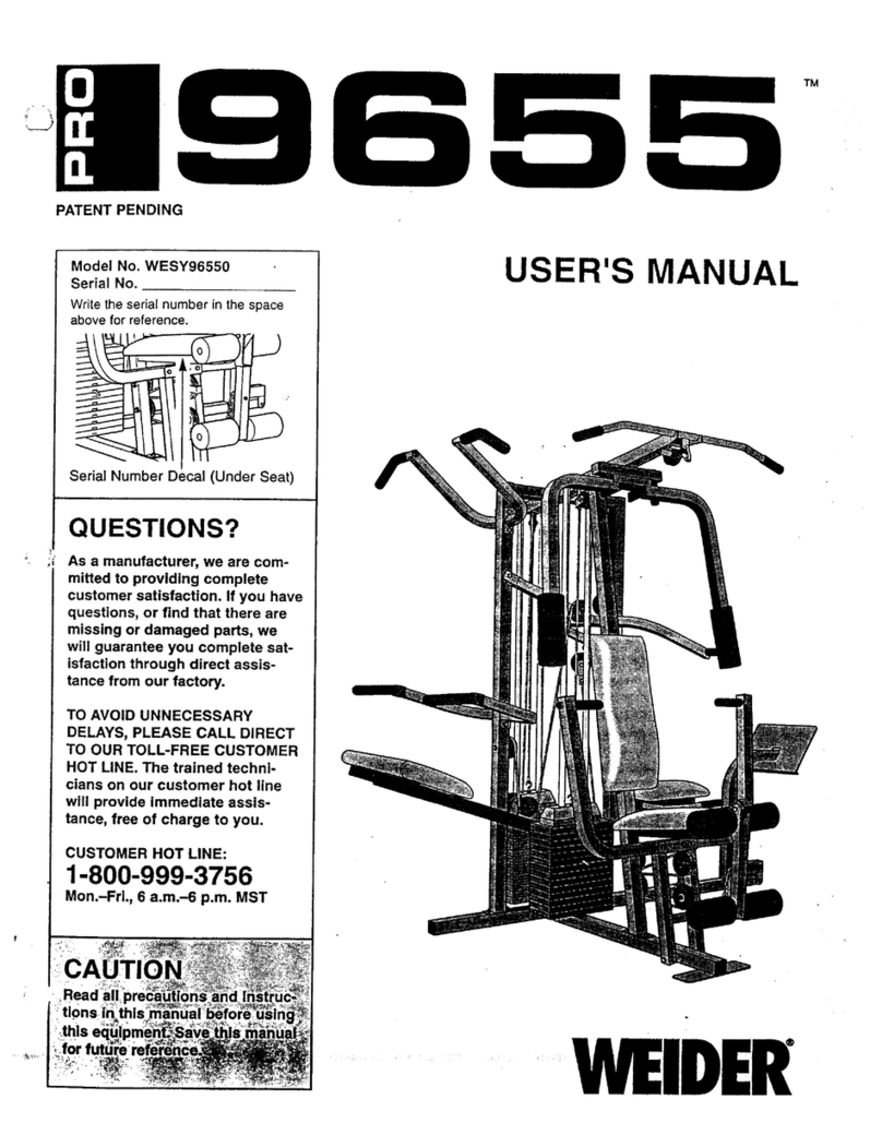 Weider Pro 9655 Manuel utilisateur