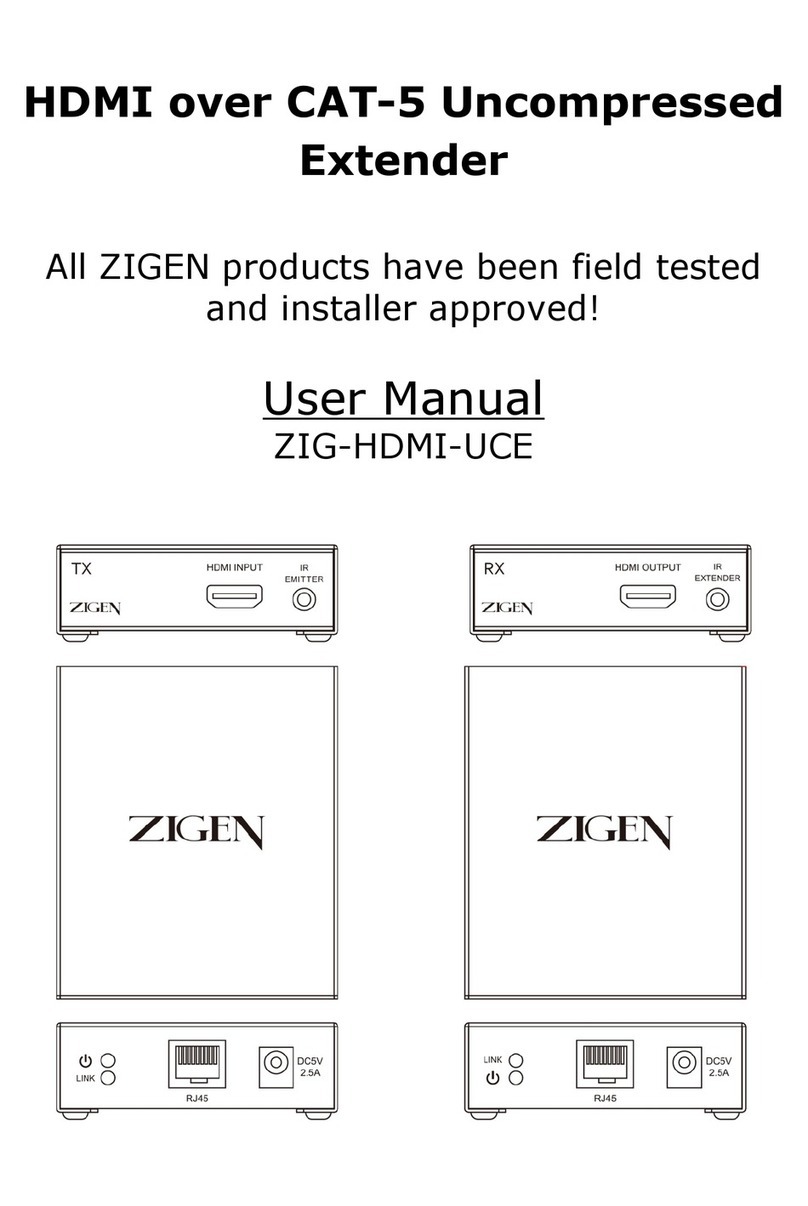 Zigen ZIG-HDMI-UCE Manuel utilisateur