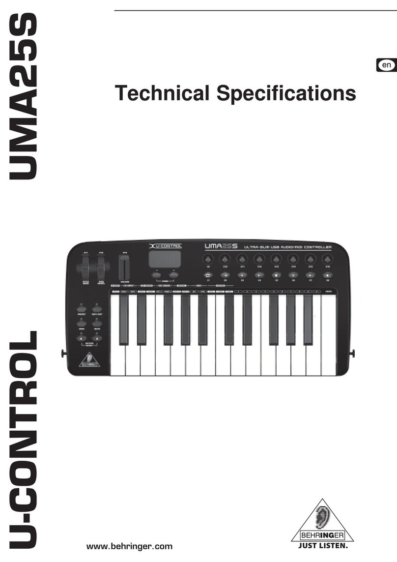 Behringer U-CONTROL UMA S UMA25S Manuel utilisateur