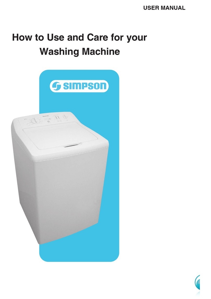 Simpson Washing Machine Manuel utilisateur