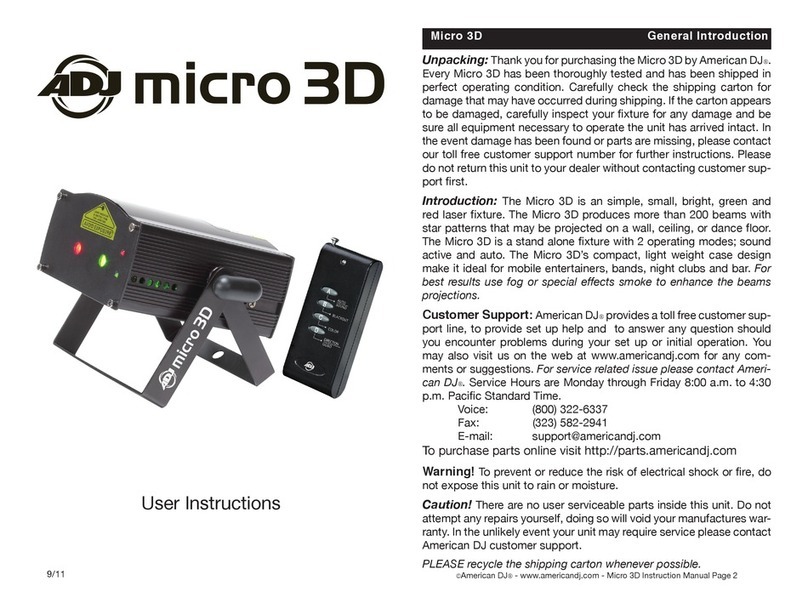 American DJ Micro 3D Manuel utilisateur