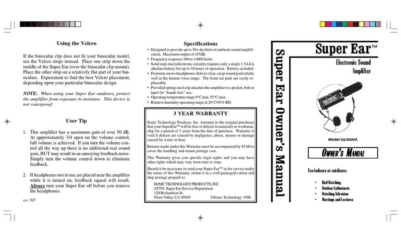 Super Ear SE4000X Manuel utilisateur