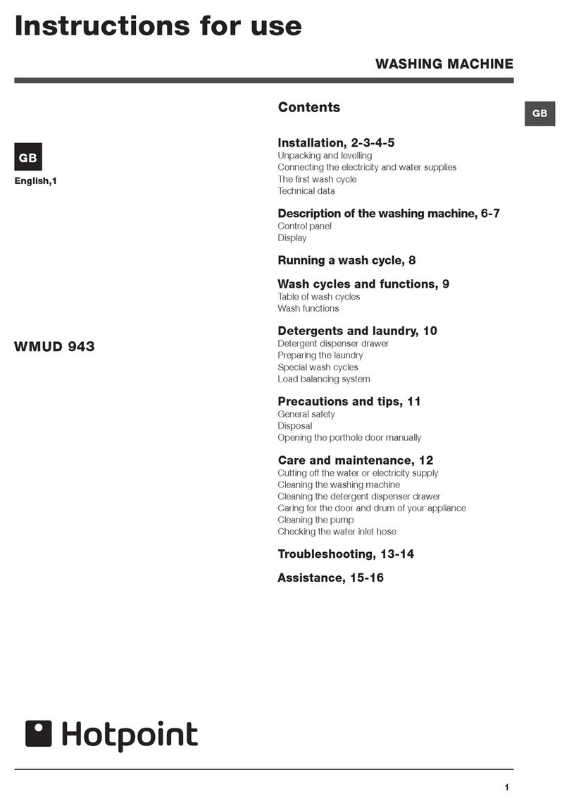 Hotpoint WMUD 943 Manuel utilisateur