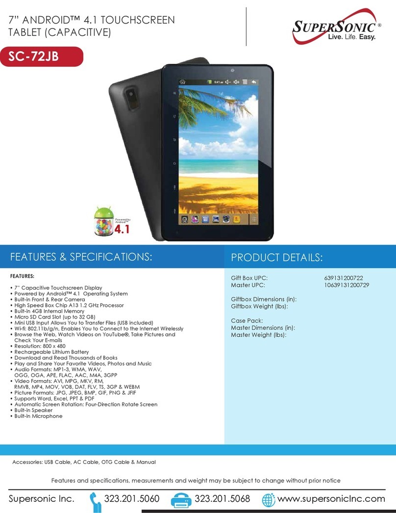 Supersonic SC-72JB Manuel utilisateur