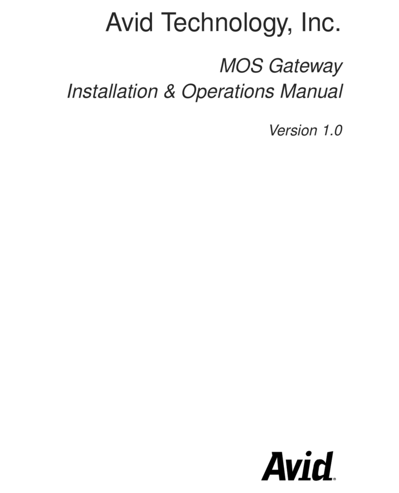 Avid Technology MOS Gateway Manuel utilisateur