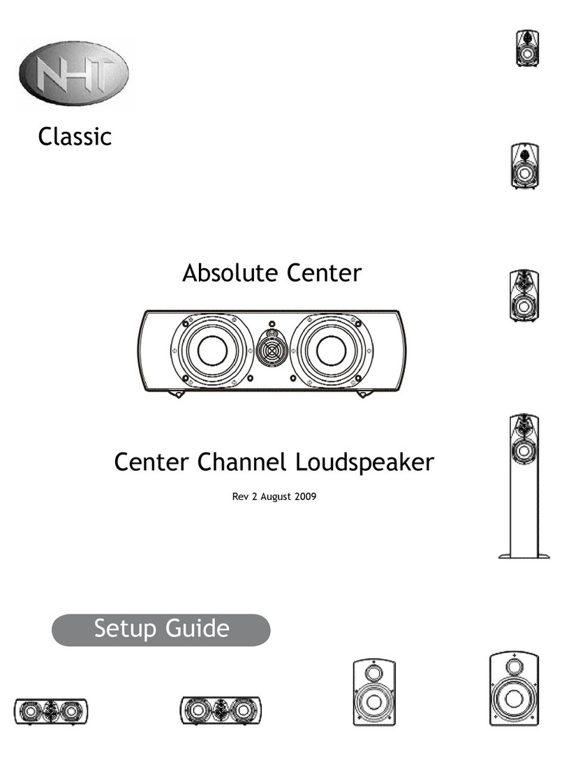 NHT Absolute Center Manuel utilisateur