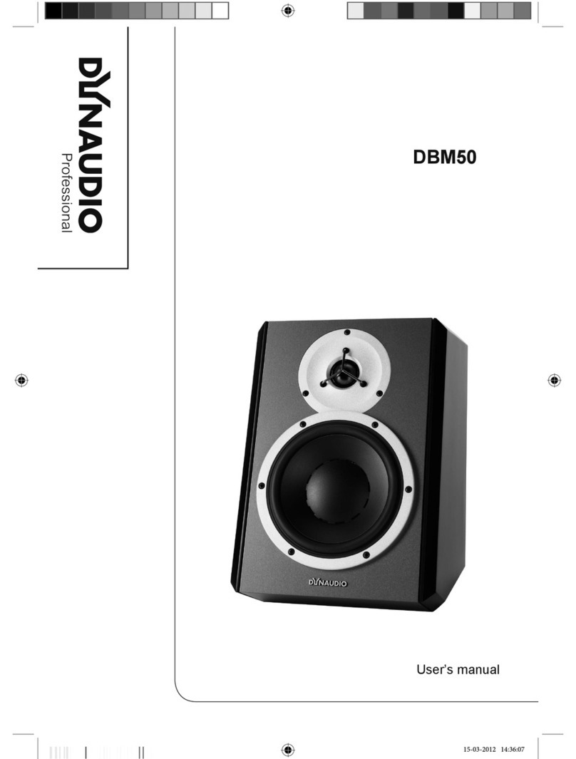 Dynaudio DBM50 Manuel utilisateur Dynaudio DBM50 Manuel utilisateur