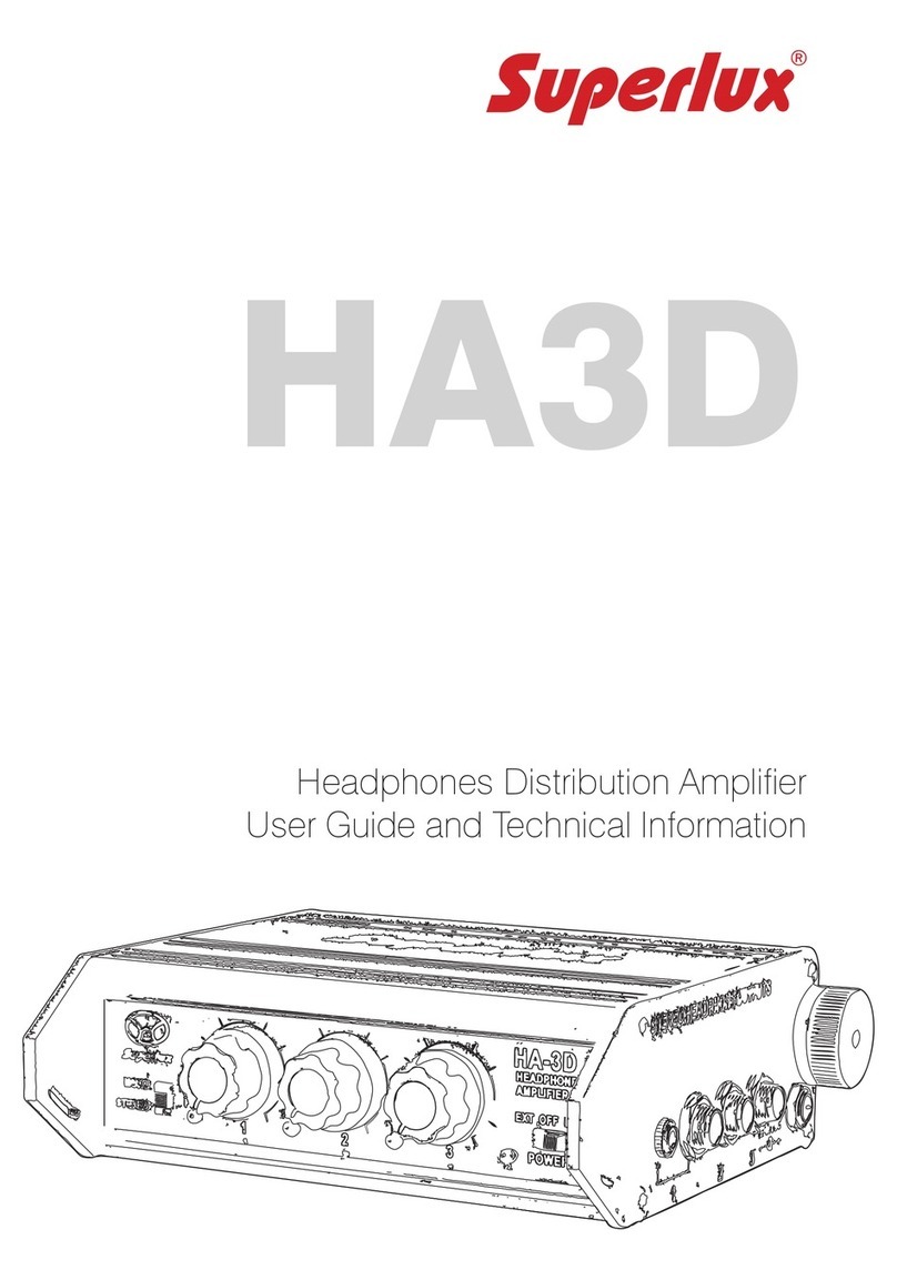 Superlux HA3D Manuel utilisateur Superlux HA3D Manuel utilisateur