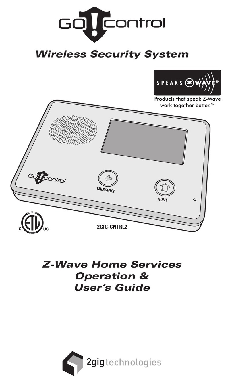 Gocontrol 2GIG-CNTRL2 Manuel utilisateur