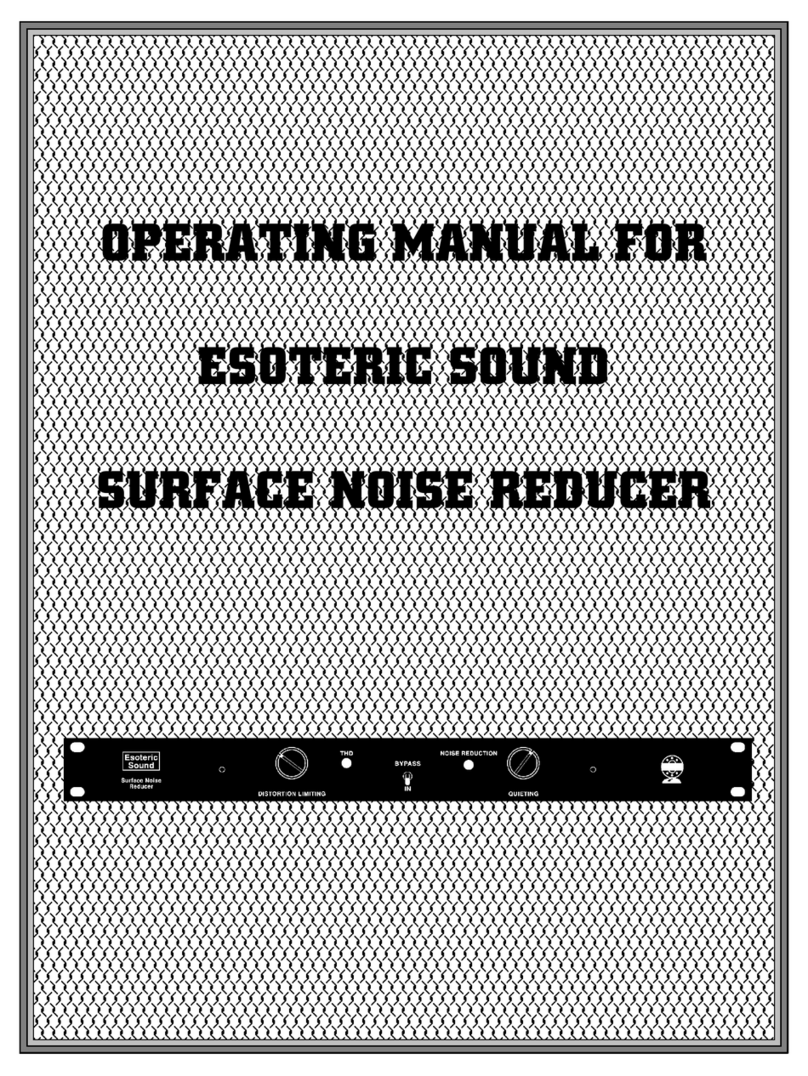 ESOTERIC SOUND SURFACE NOISE REDUCER Manuel utilisateur