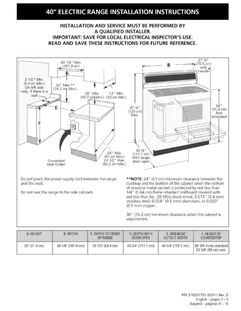 Frigidaire PLEF489CCH Manuel utilisateur