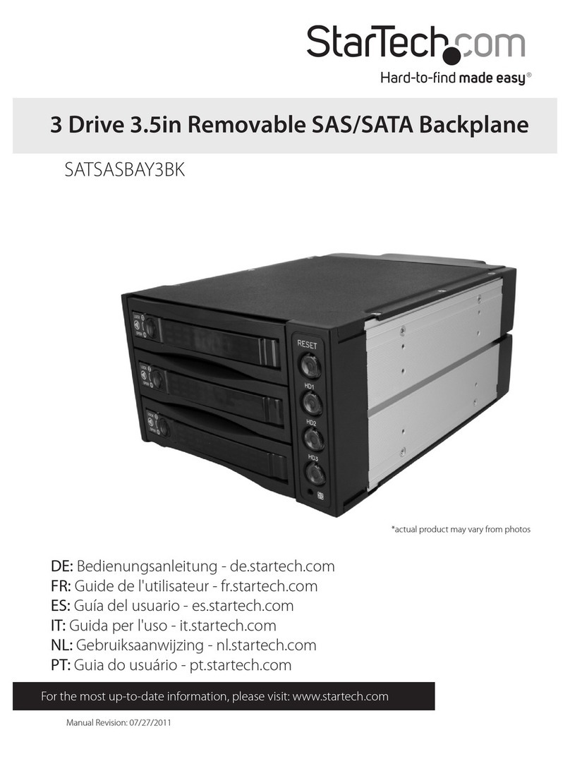 StarTech.com SATSASBAY3BK Manuel utilisateur