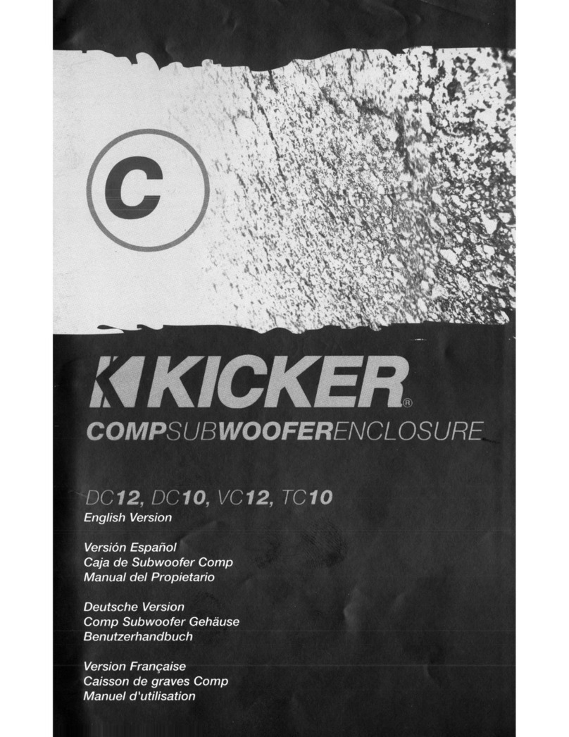 Kicker Comp DC12 Manuel utilisateur