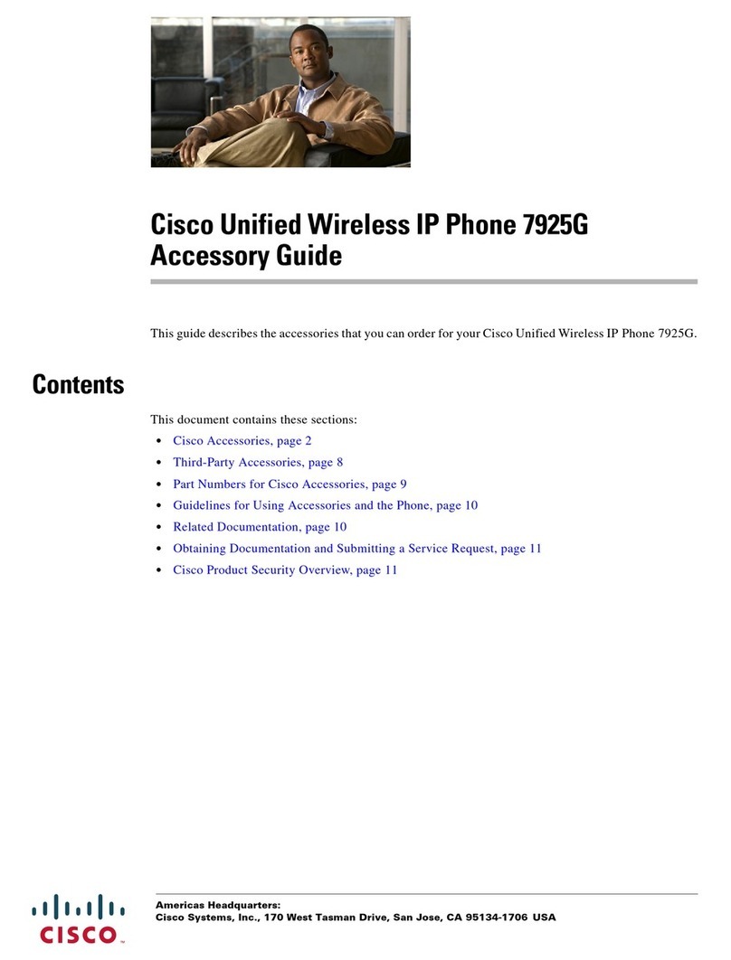 Cisco 7925G - Unified Wireless IP Phone VoIP Manuel utilisateur