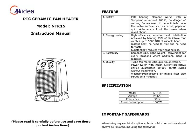 Midea NTK15 Manuel utilisateur