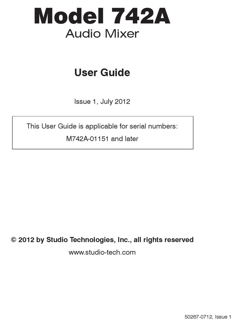 Studio Technologies 742A Manuel utilisateur