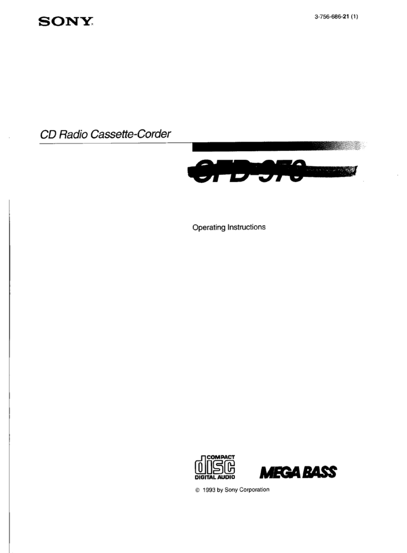 Sony CFD-970 Manuel utilisateur Sony CFD-970 Manuel utilisateur