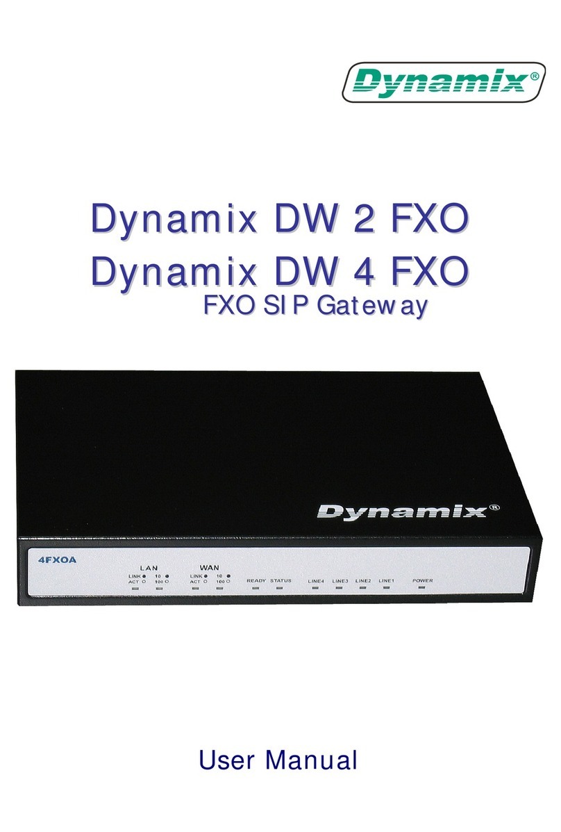 Dynamix DW 4 FXO Manuel utilisateur