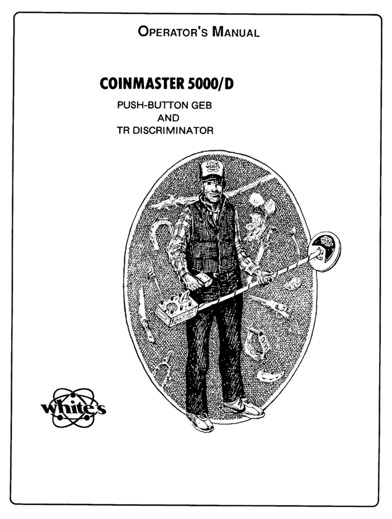 Whites Coinmaster 5000/D Manuel utilisateur Whites Coinmaster 5000/D Manuel utilisateur