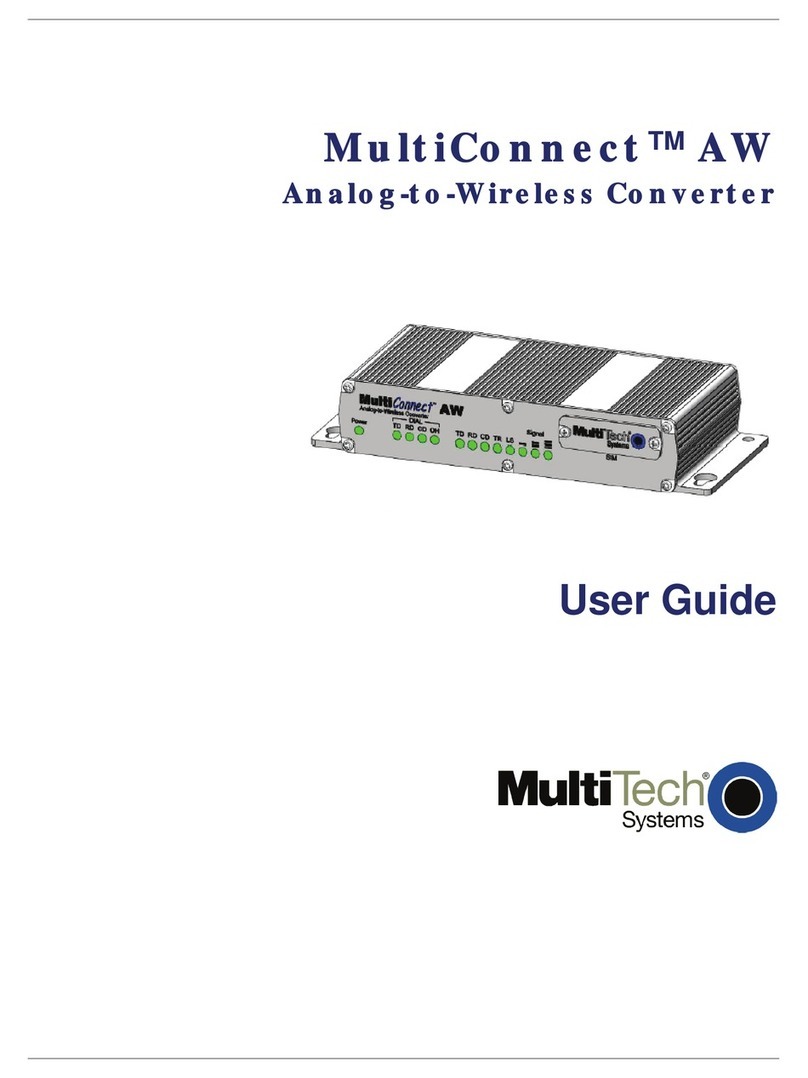 Multitech MultiConnect MT100A2W Manuel utilisateur