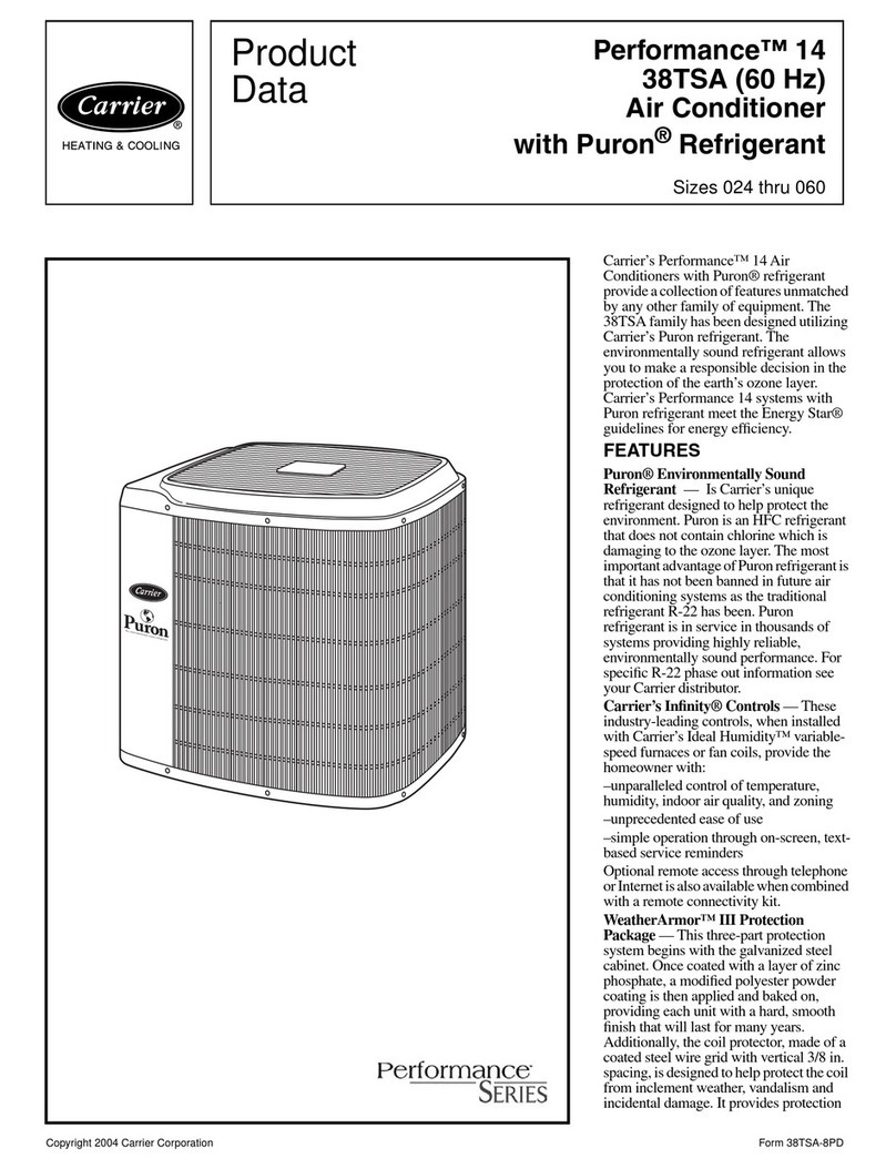 Carrier Puron 38TSA Manuel d'utilisation